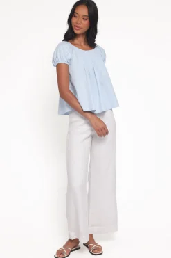 Abbot Pleated Top