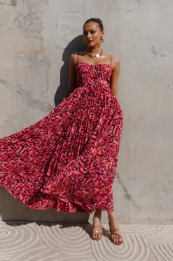 Achanti Pleated Maxi Dress