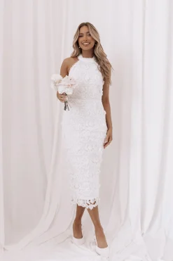 Adalyn Halterneck Midi Dress