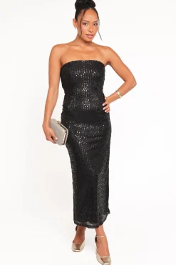 Agnes Strapless Sequin Maxi Dress