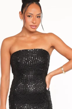 Agnes Strapless Sequin Maxi Dress