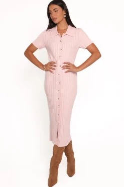 Aisha Short Sleeve Knit Midi Dress