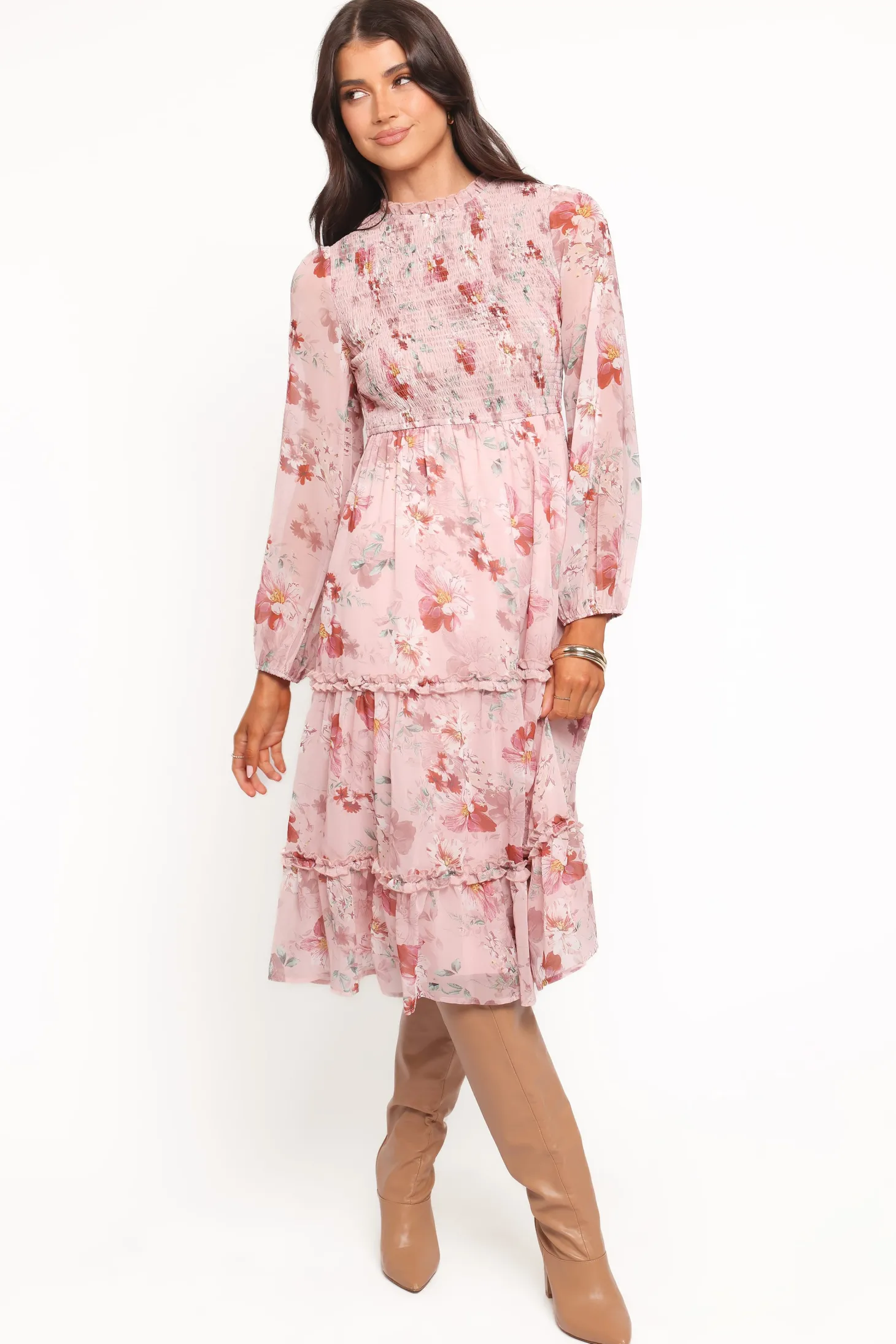 Alamea Long Sleeve Midi Dress
