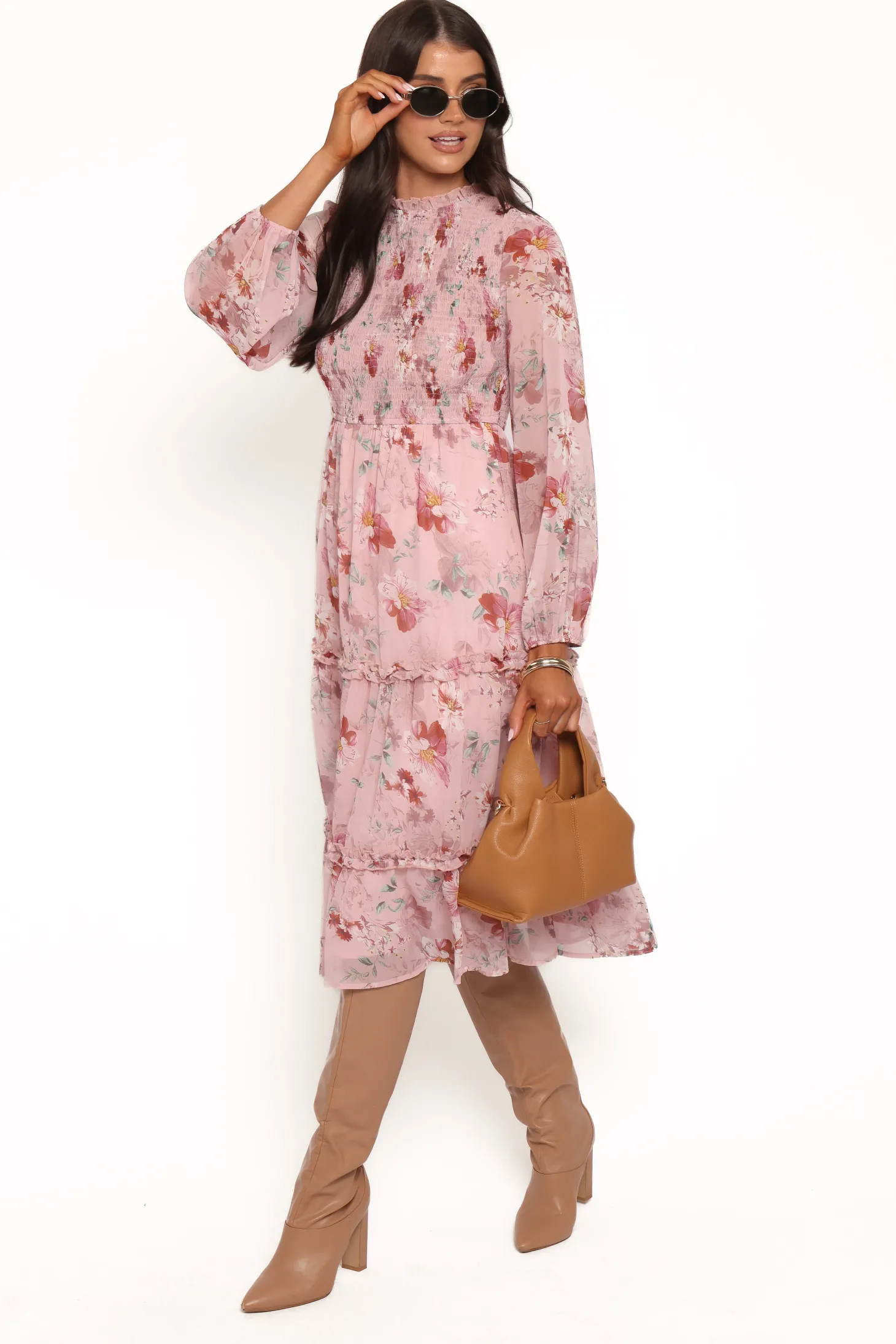 Alamea Long Sleeve Midi Dress
