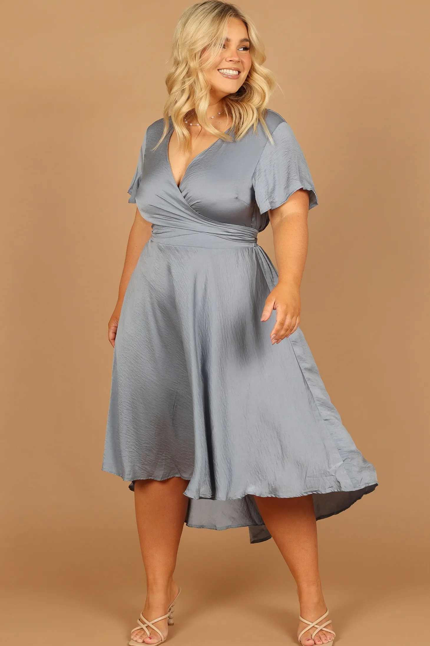 Amanda Hi Lo Tie Front Dress