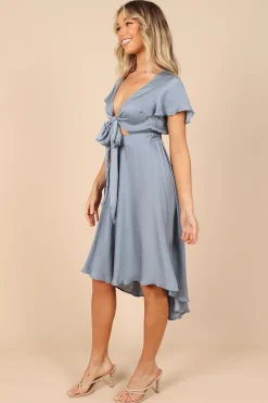 Amanda Hi Lo Tie Front Dress