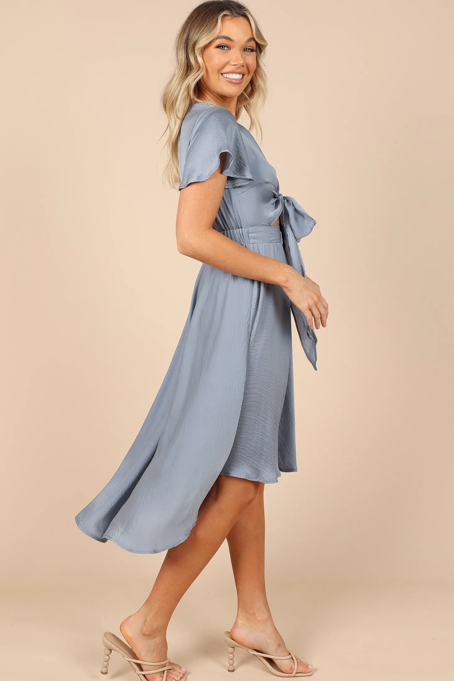 Amanda Hi Lo Tie Front Dress