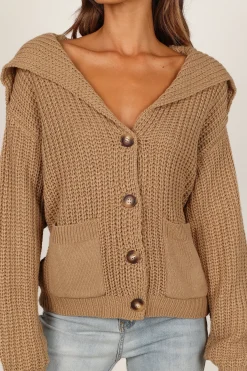 Amelia Oversize Collar Button Cardigan