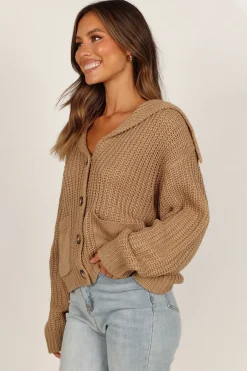 Amelia Oversize Collar Button Cardigan