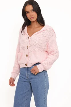 Amelia Oversize Collar Button Cardigan