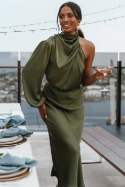 Amelie One Shoulder Midi Dress