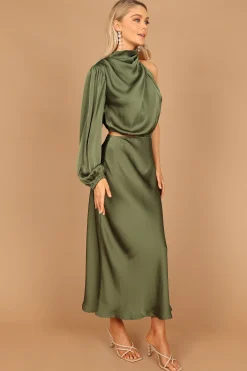 Amelie One Shoulder Midi Dress