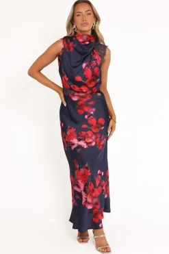Anabelle Halter Neck Lace Maxi Dress