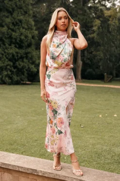 Anabelle Halter Neck Midi Dress