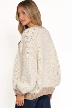 Anige Contrast Trim Cardigan