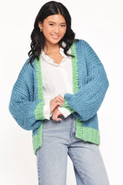 Anige Contrast Trim Cardigan