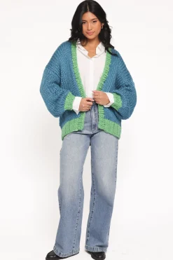 Anige Contrast Trim Cardigan