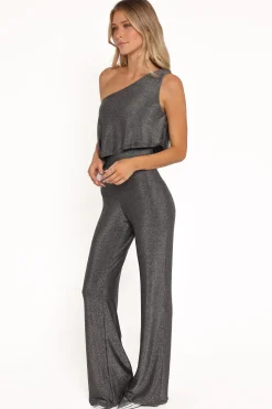 Anna One Shoulder Lurex Jumpsuit