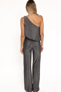 Anna One Shoulder Lurex Jumpsuit