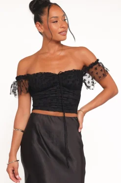 Aster Off Shoulder Mesh Top