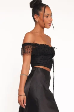 Aster Off Shoulder Mesh Top