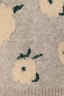 Aubrielle All Over Flower Knit Sweater
