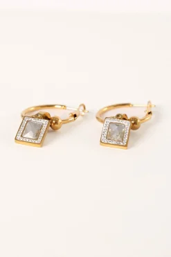 Audrey Charm Hoop Earrings