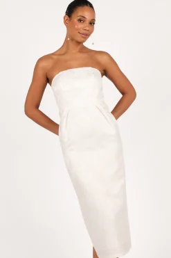 Avah Strapless Midi Dress