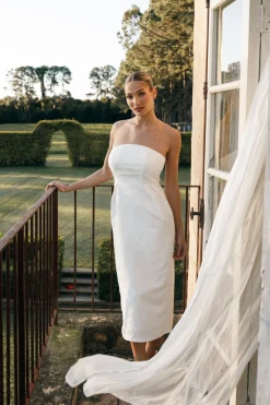 Avah Strapless Midi Dress