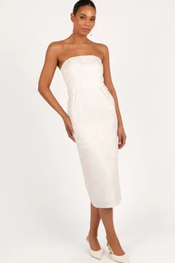 Avah Strapless Midi Dress