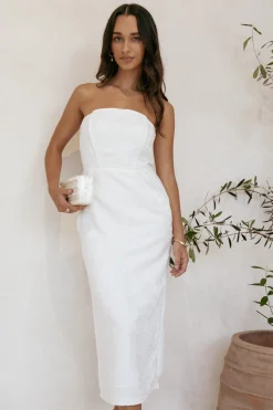 Avah Strapless Midi Dress