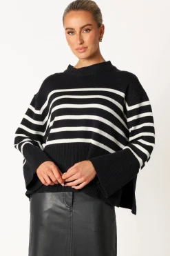 Avalynn Striped Knit Sweater