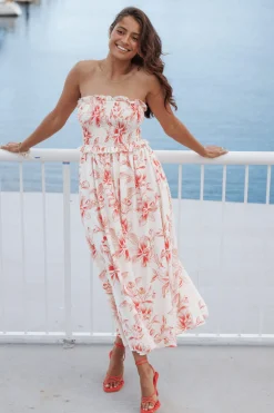Avania Strapless Midi Dress