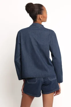 Avon Bow Front Denim Shacket