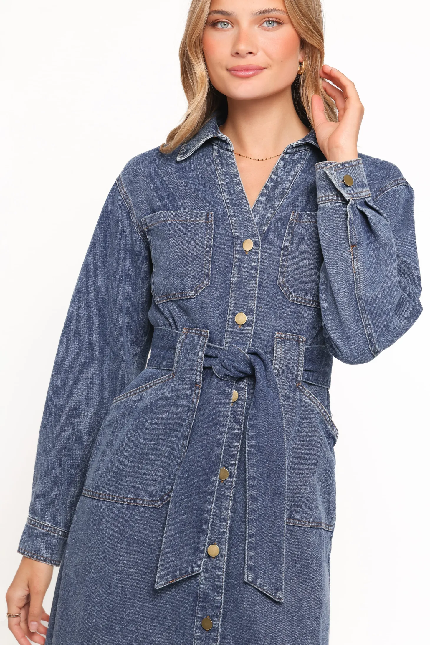 Ballina Long Sleeve Midi Dress