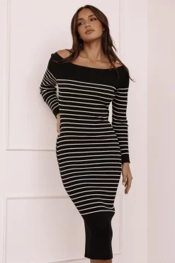 Baxtor Off the Shoulder Midi Dress