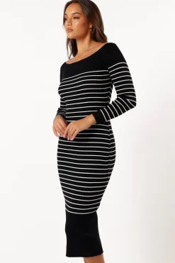 Baxtor Off the Shoulder Midi Dress