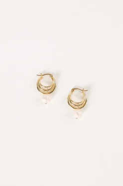 Bernyce Hoop Pear Earrings