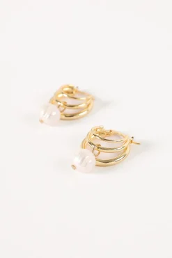 Bernyce Hoop Pear Earrings