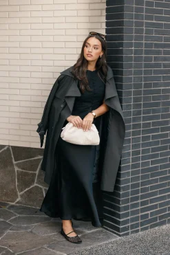 Billy Button Front Trench Coat