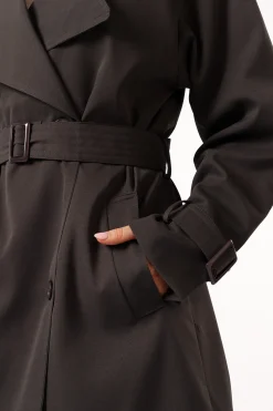 Billy Button Front Trench Coat