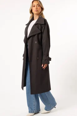 Billy Button Front Trench Coat