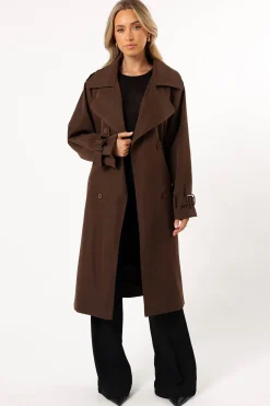 Billy Button Front Trench Coat