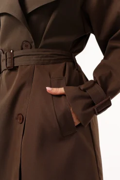 Billy Button Front Trench Coat