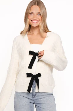 Bree Velvet Bow Cardigan