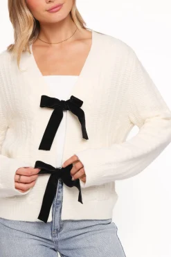 Bree Velvet Bow Cardigan