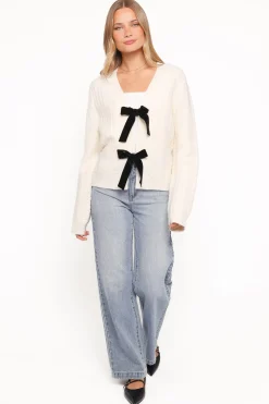 Bree Velvet Bow Cardigan