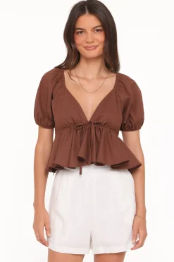 Brienne Tie Front Top