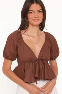 Brienne Tie Front Top