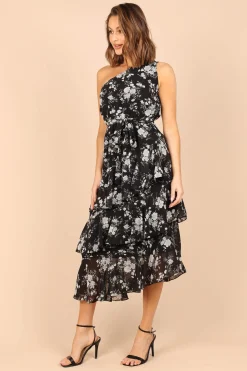 Brigette One Shoulder Tiered Midi Dress